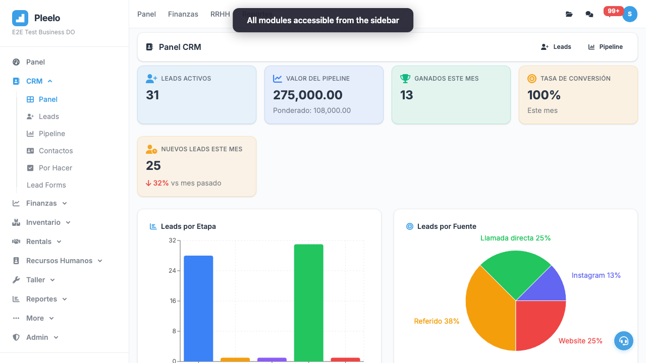 Sidebar navigation